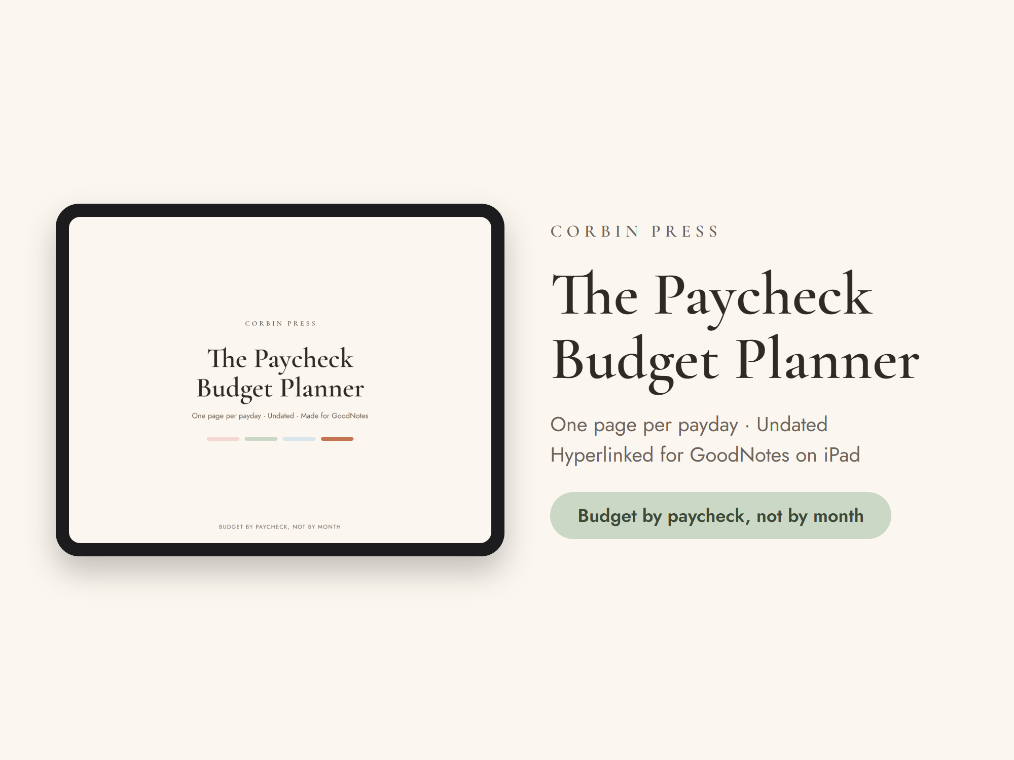 The Paycheck Budget Planner — Cover