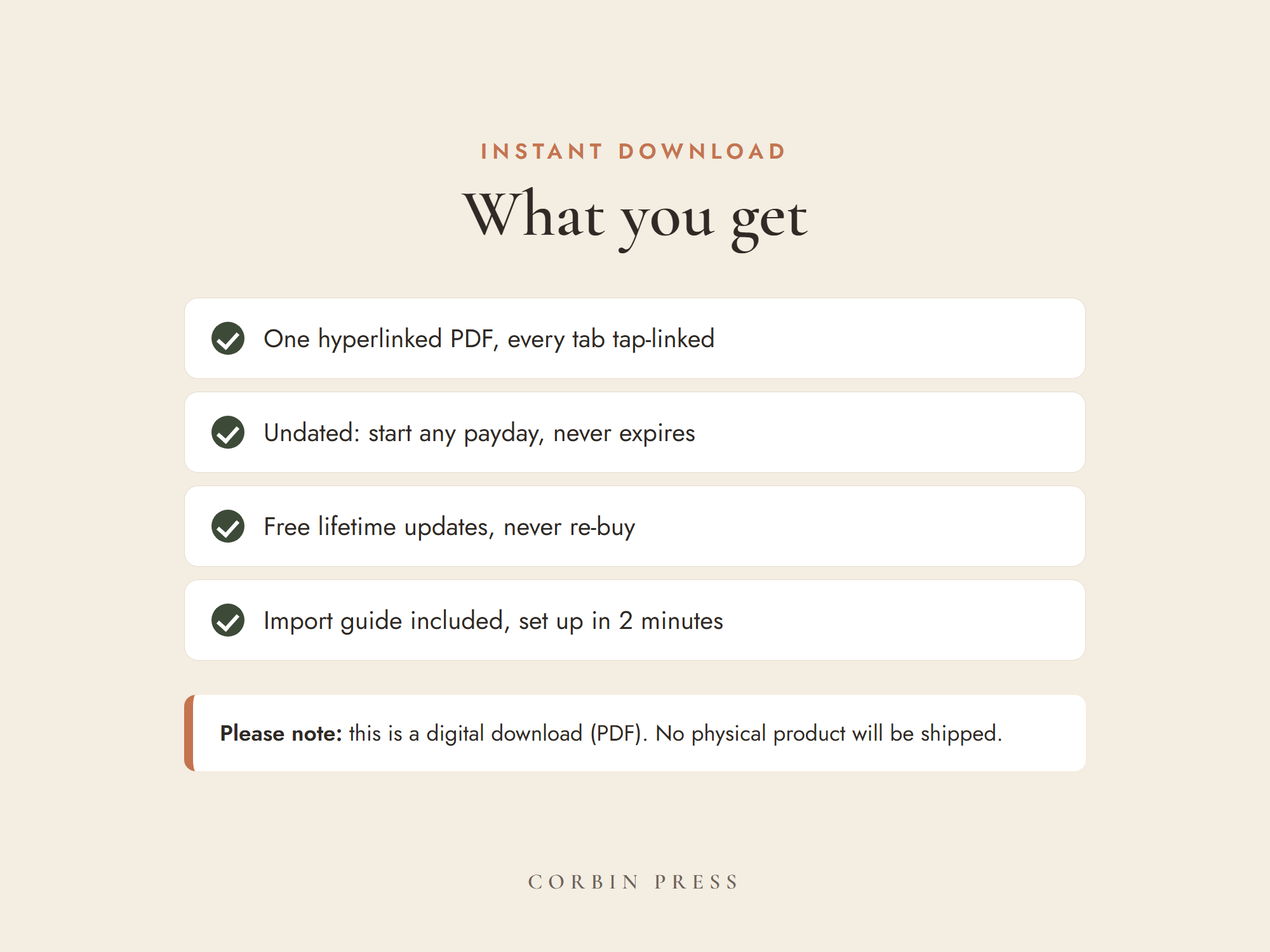 The Paycheck Budget Planner — You get